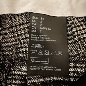 H&M plaid work trousers